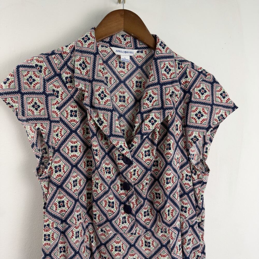 April Cornell Tile Print Day Dress - Picture 3 of 7